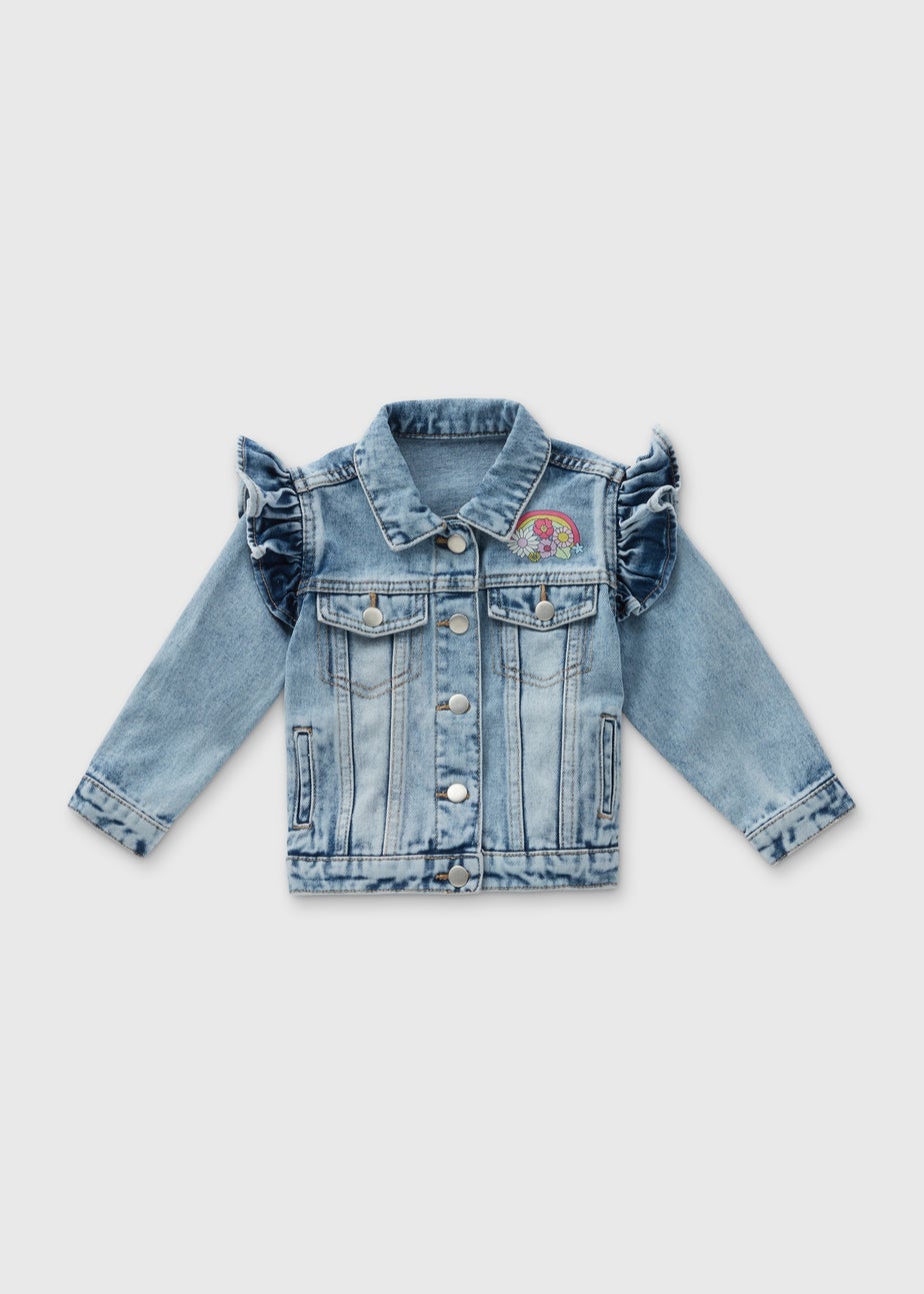 Girls Blue Good Vibes Denim Jacket (1-7yrs)