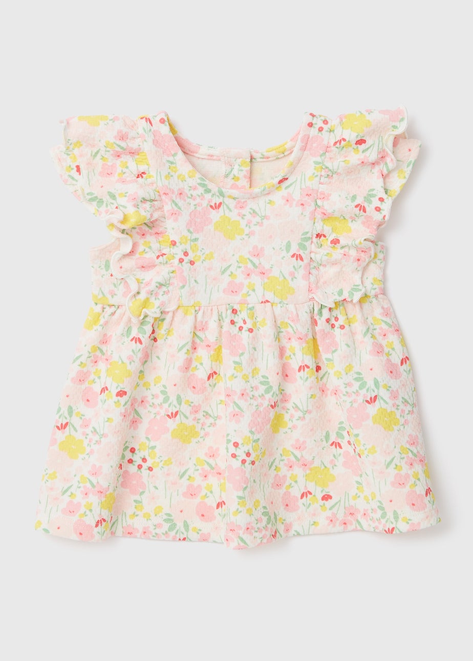 Baby Lemon Ponte Textured Dress (Newborn- 23mths)