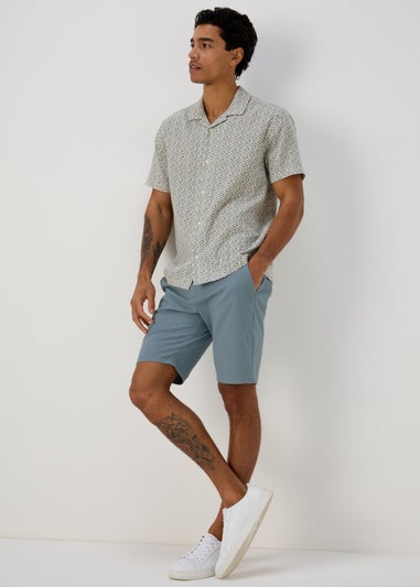 Blue Slim Fit Chino Shorts