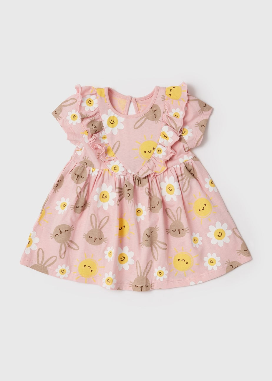 Girls Pink Easter Bunny Dress (Newborn-23mths)