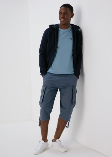 Navy 3/4 Cargo Shorts