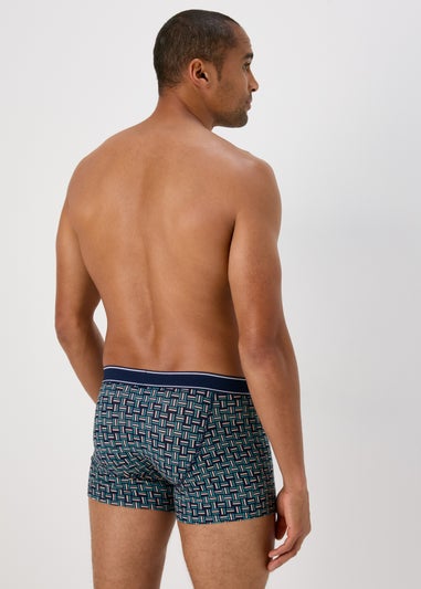 3 Pack Navy Keyhole Geo Boxers