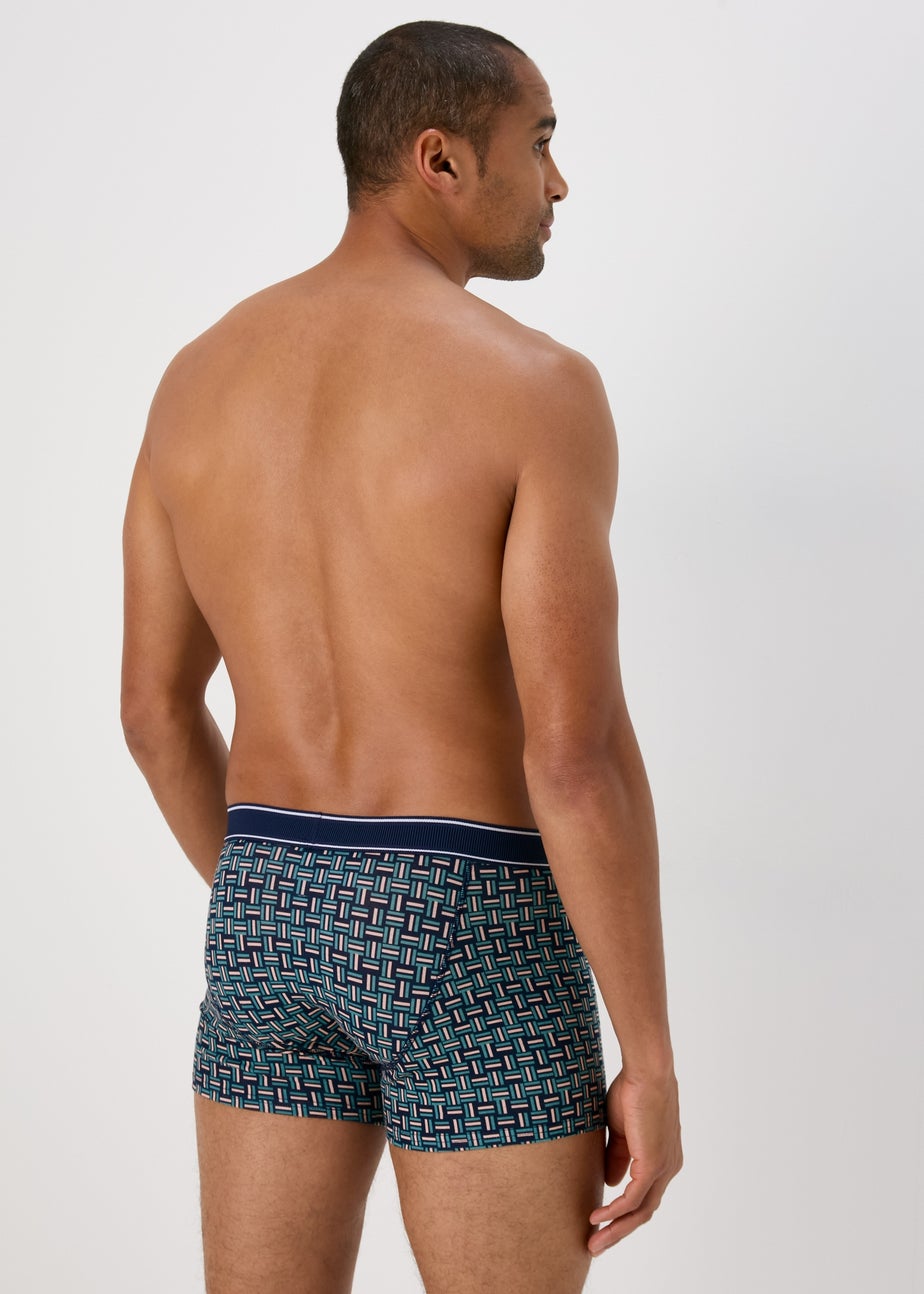 3 Pack Navy Keyhole Geo Boxers
