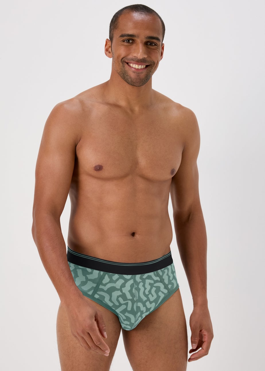 4 Pack Green Zig Zag Briefs