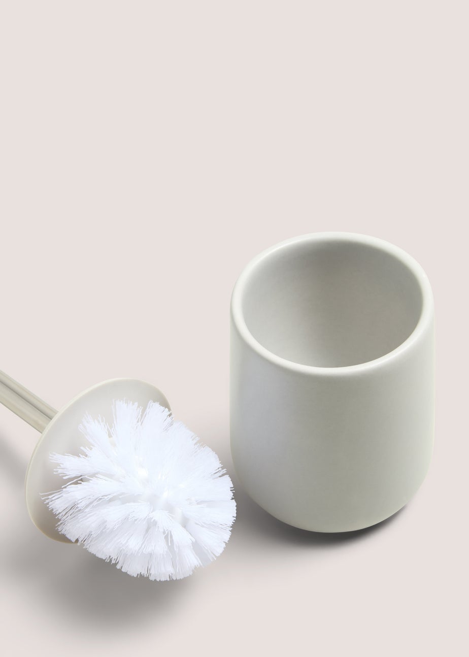 Grey Ceramic Toilet Brush (37cm x 10cm)