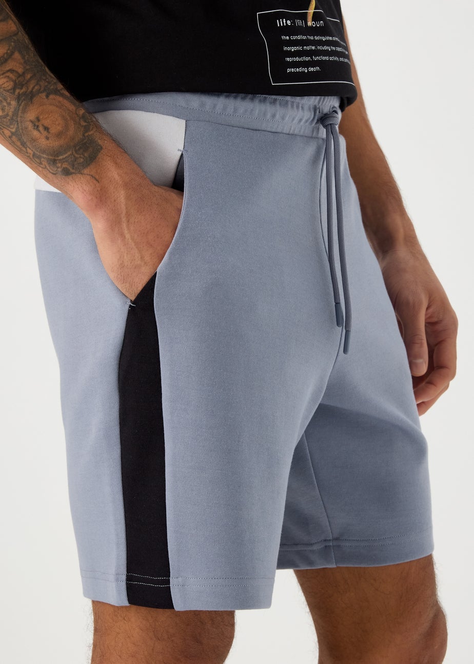 US Athletic Blue Panelled Shorts