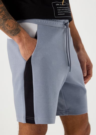 US Athletic Blue Panelled Shorts