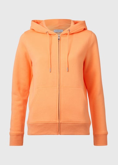 Orange Zip Hoodie