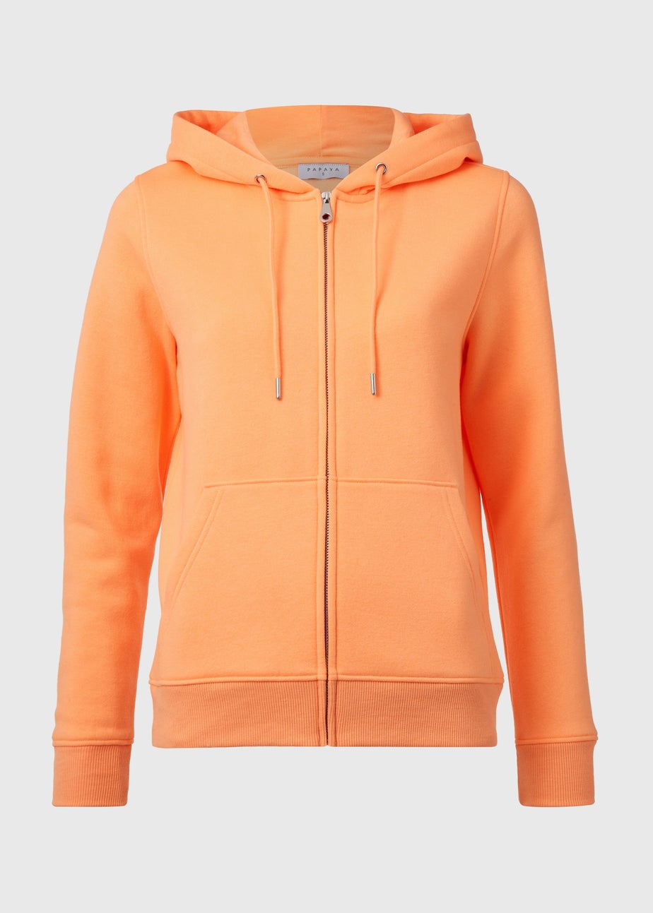 Orange Zip Hoodie
