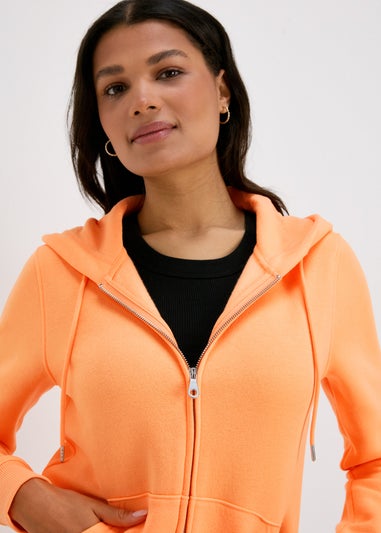 Orange Zip Hoodie
