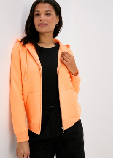 Orange Zip Hoodie