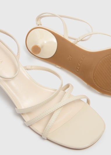 Stone Strappy Kitten Heels