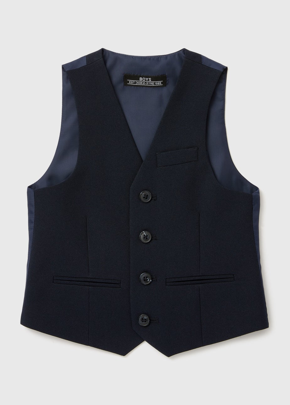 Boys Panama Navy Formal Waistcoat (2-13yrs)