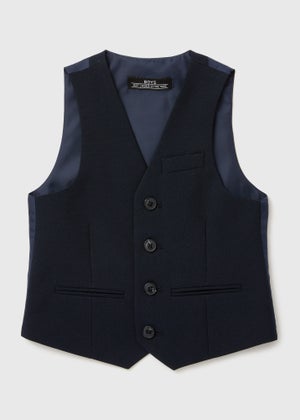 Boys Panama Navy Formal Waistcoat (2-13yrs)