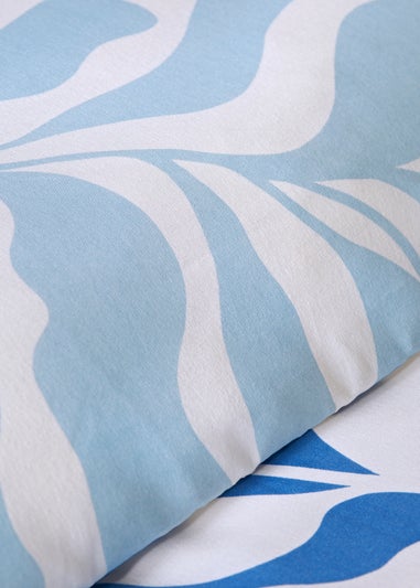 Blue Sorbet Abstract Print Duvet Set