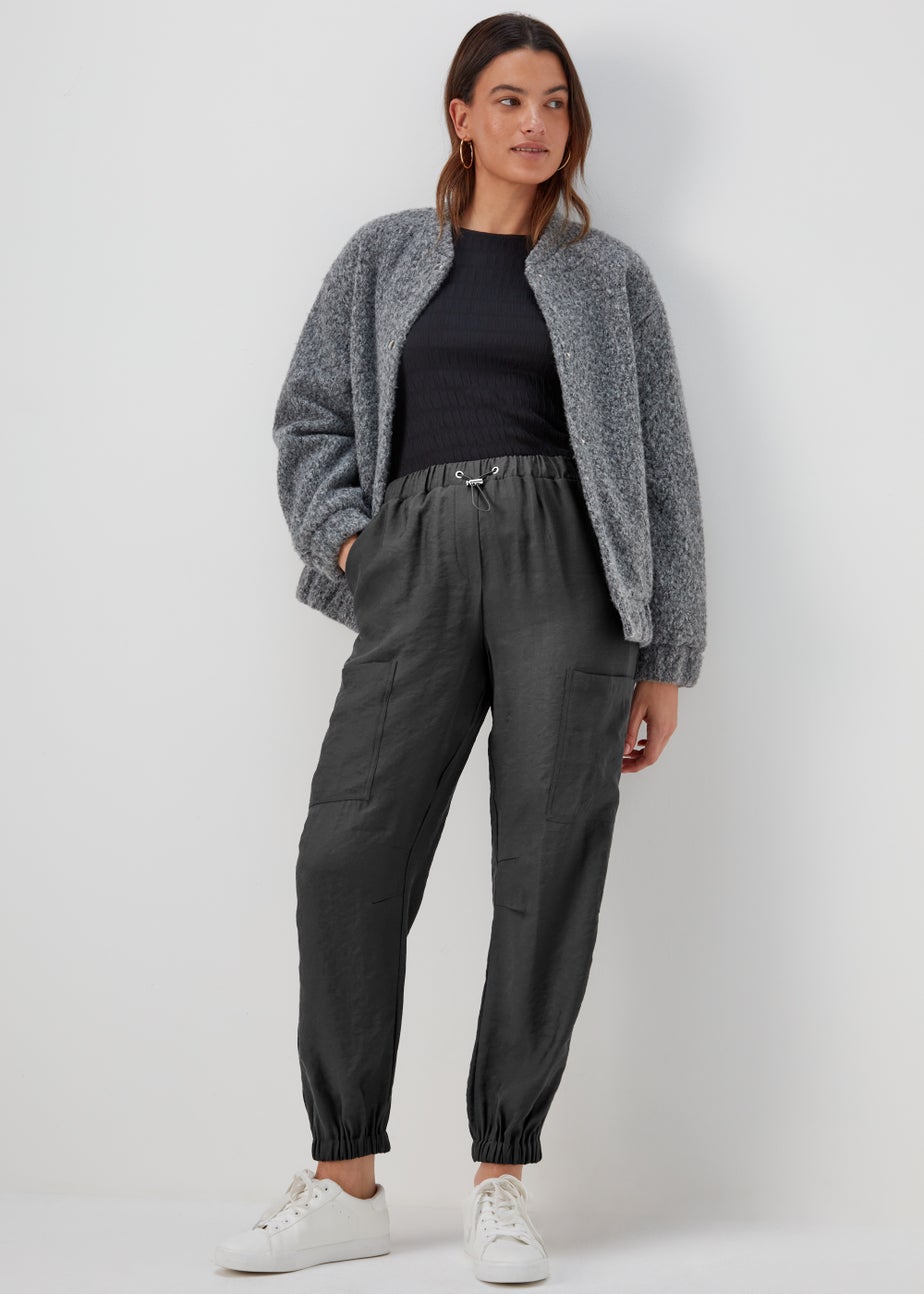 Charcoal Parachute Trousers