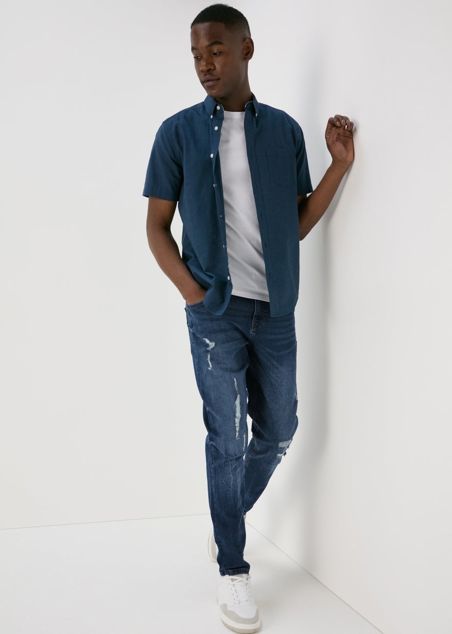 Dark Wash Rip & Repair Jeans