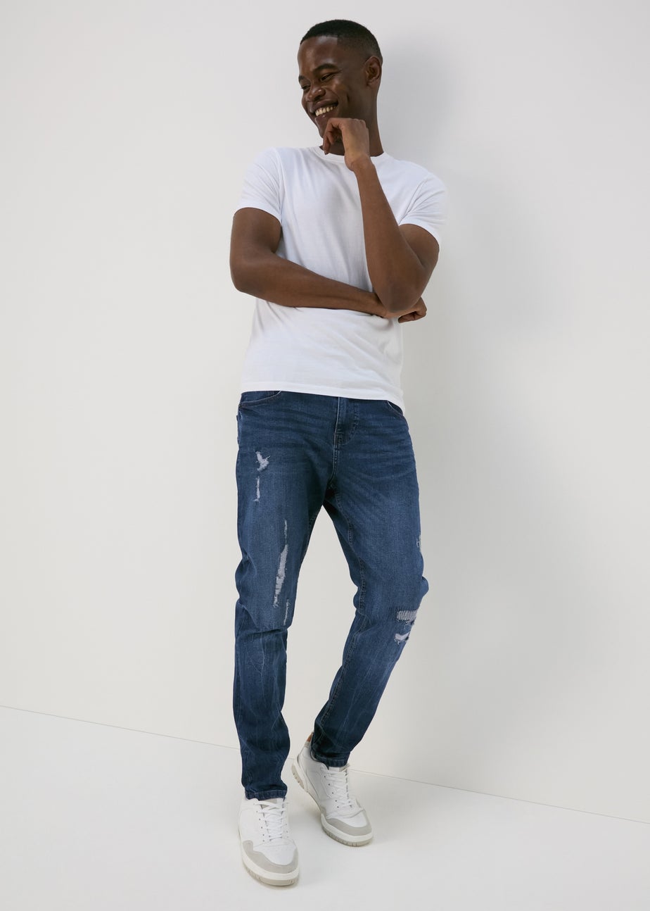 Dark Wash Rip & Repair Jeans