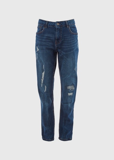 Dark Wash Rip & Repair Jeans