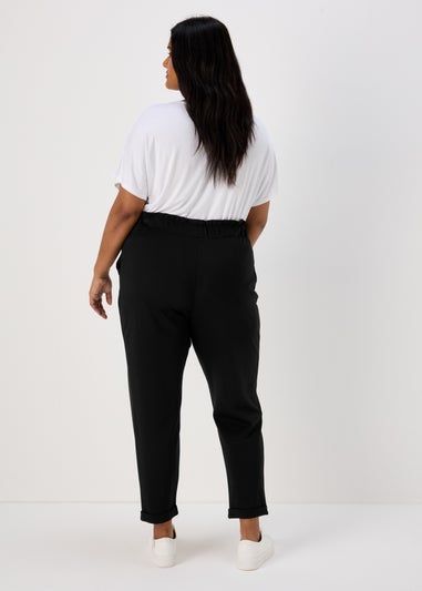 Et Vous Black Solid Ponte Joggers