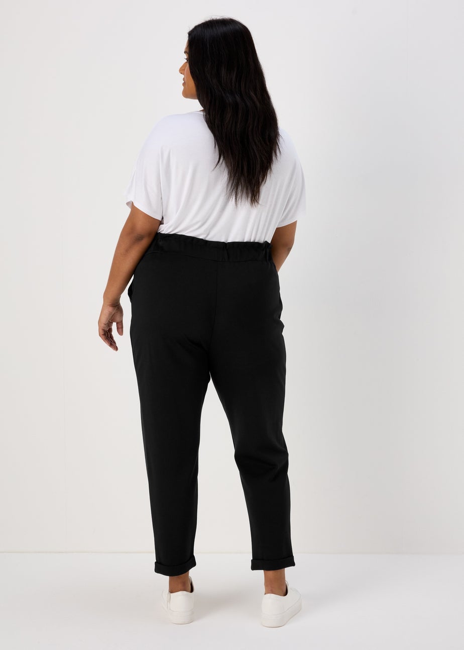 Et Vous Black Solid Ponte Joggers