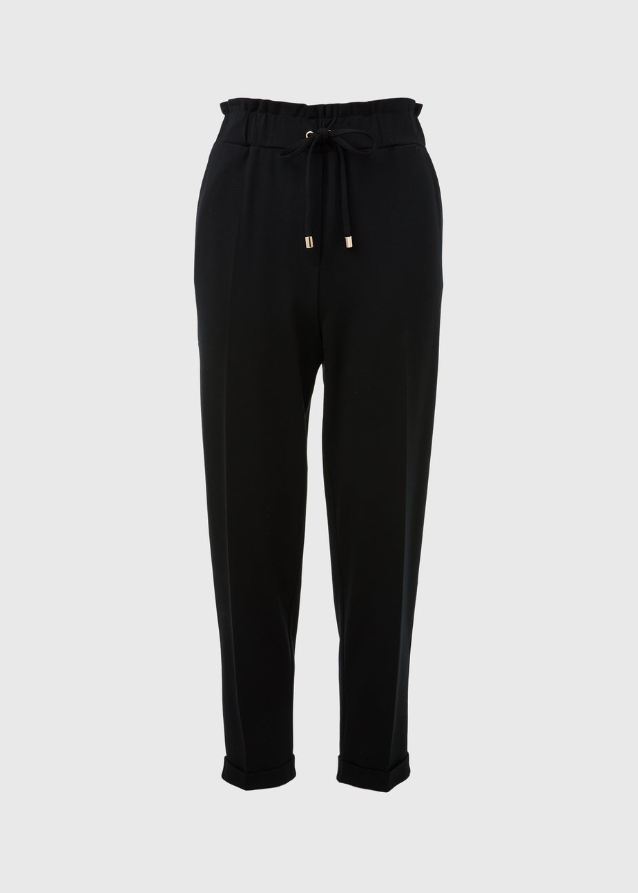 Et Vous Black Solid Ponte Joggers