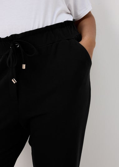 Et Vous Black Solid Ponte Joggers