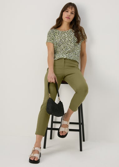 Et Vous Khaki Capri Trousers