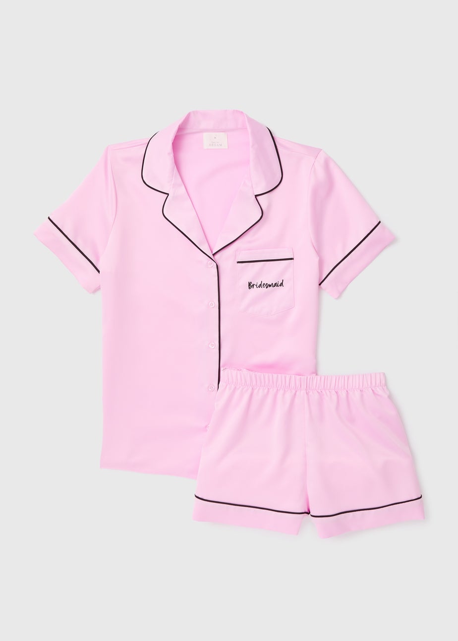 Pink Bridesmaid Pyjama Set