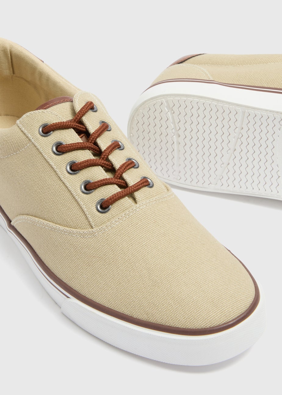 Stone Canvas Pump Shoes