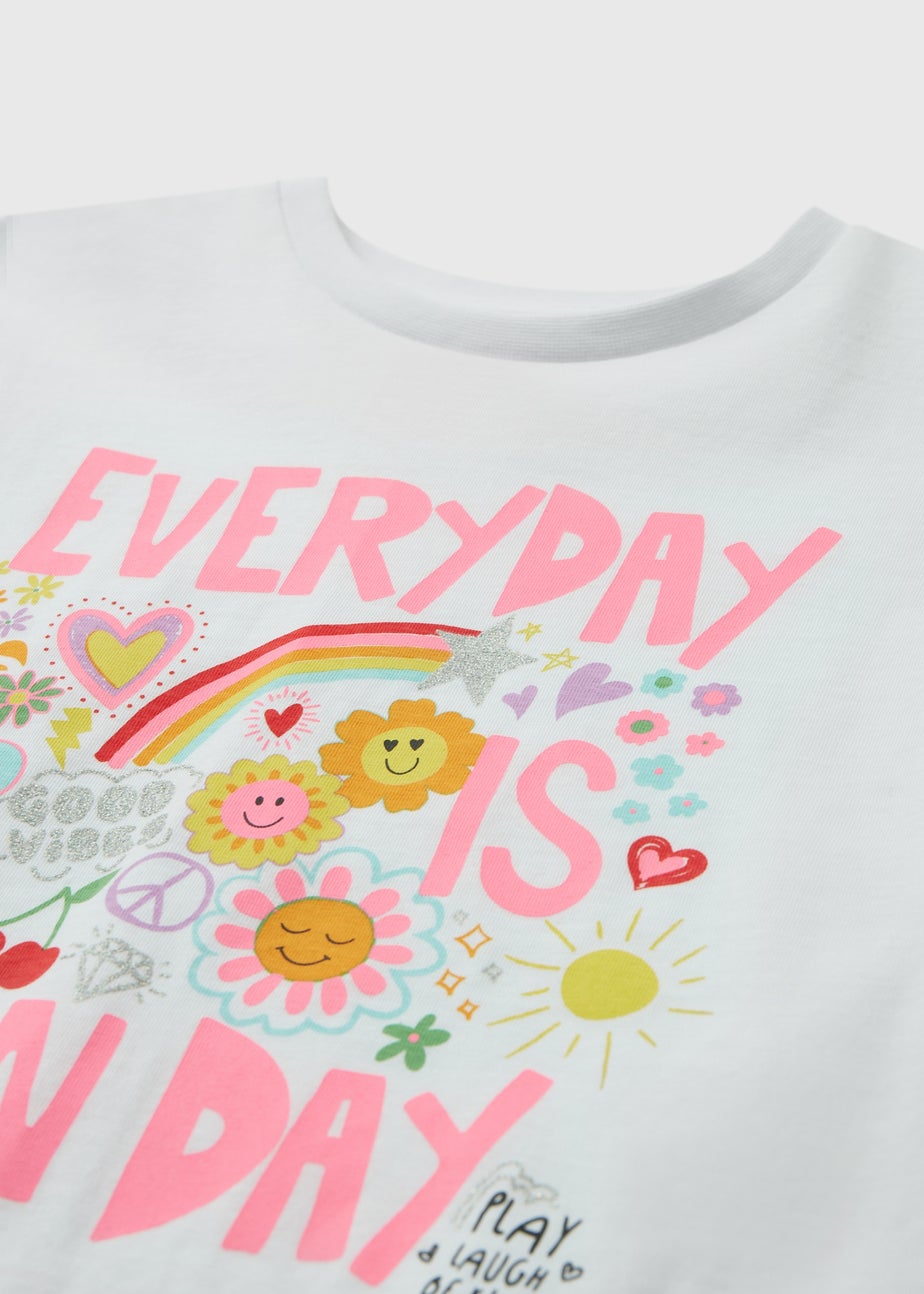 Girls White Fun Day T-Shirt (1-7yrs)