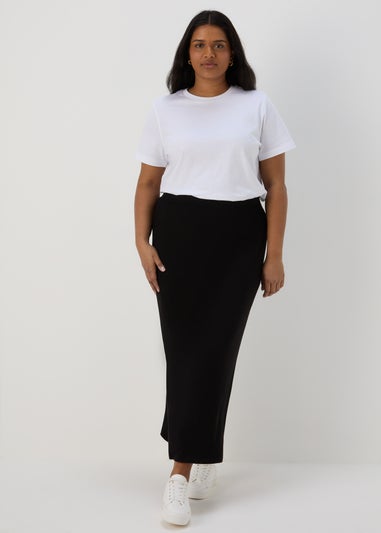 Black Jersey Maxi Skirt