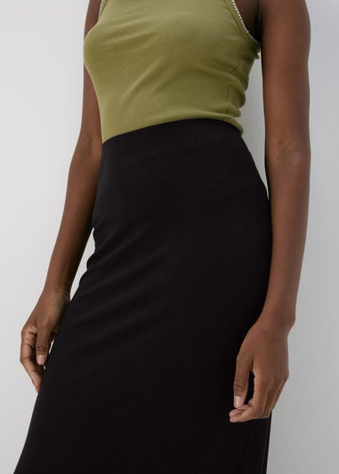 Black Jersey Maxi Skirt