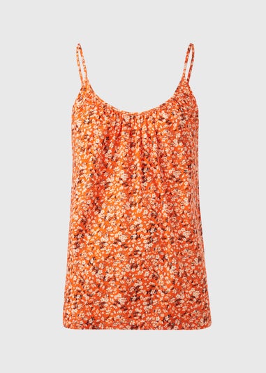 Orange Ditsy Print Cami Top