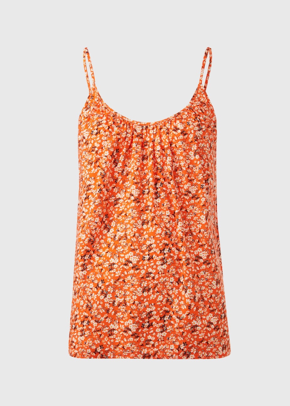 Orange Ditsy Print Cami Top