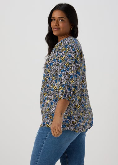 Multicoloured Viscose Popover Blouse