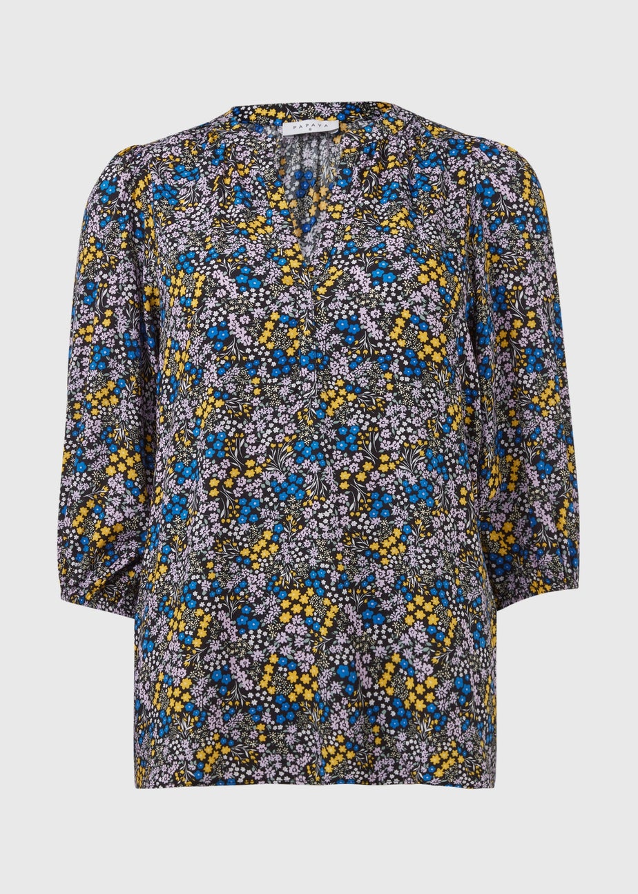 Multicoloured Viscose Popover Blouse