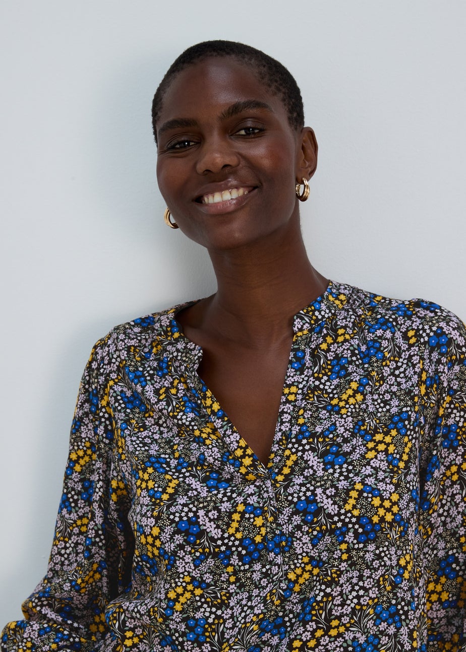 Multicoloured Viscose Popover Blouse