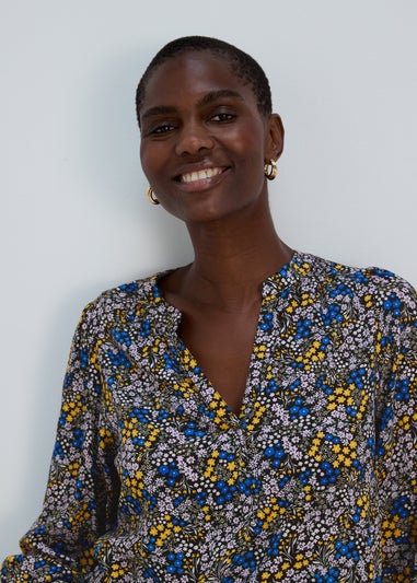 Multicoloured Viscose Popover Blouse