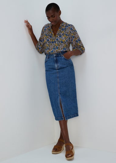 Multicoloured Viscose Popover Blouse