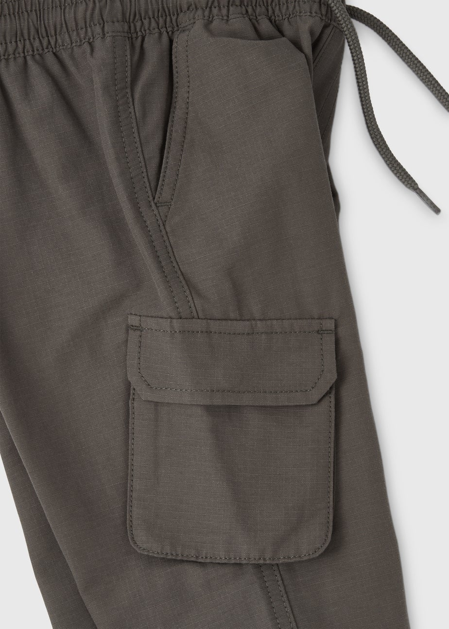 Boys Grey Ripstop Cargo Trousers (1-7yrs)