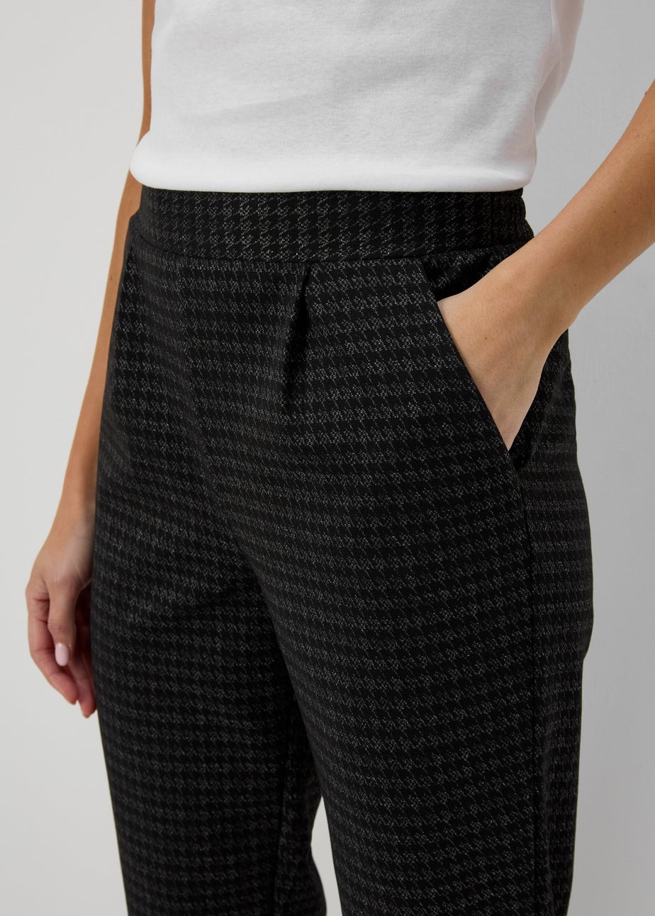 Grey Zig Zag Pull On Trousers