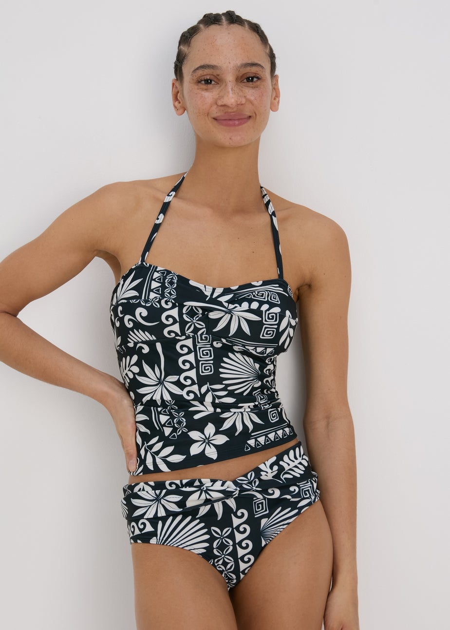 Black & Cream Tile Tankini