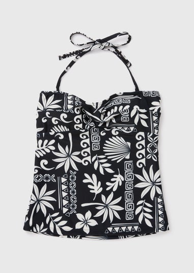 Black & Cream Tile Tankini