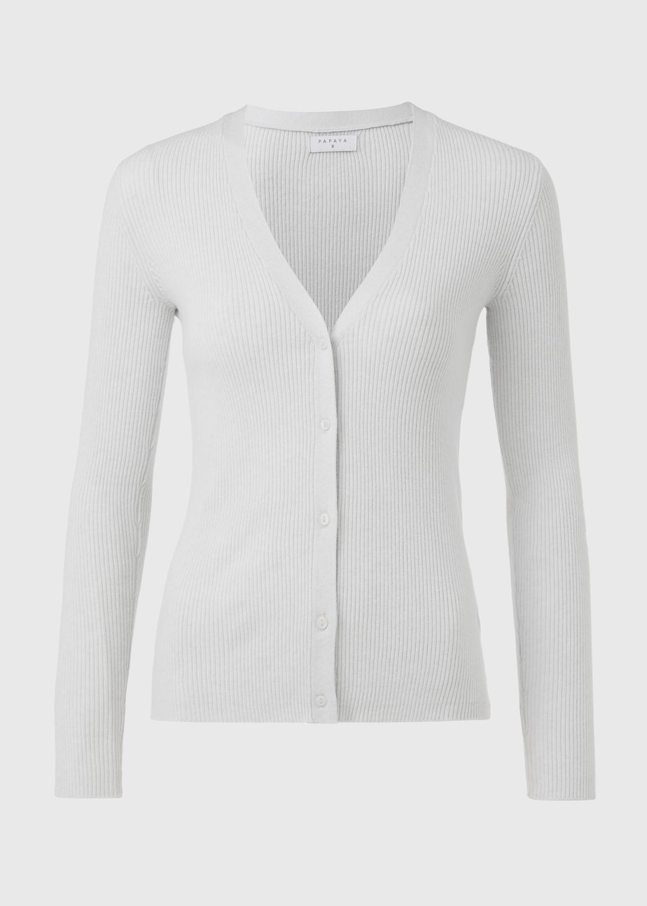 Grey Marl Button Through Cardigan