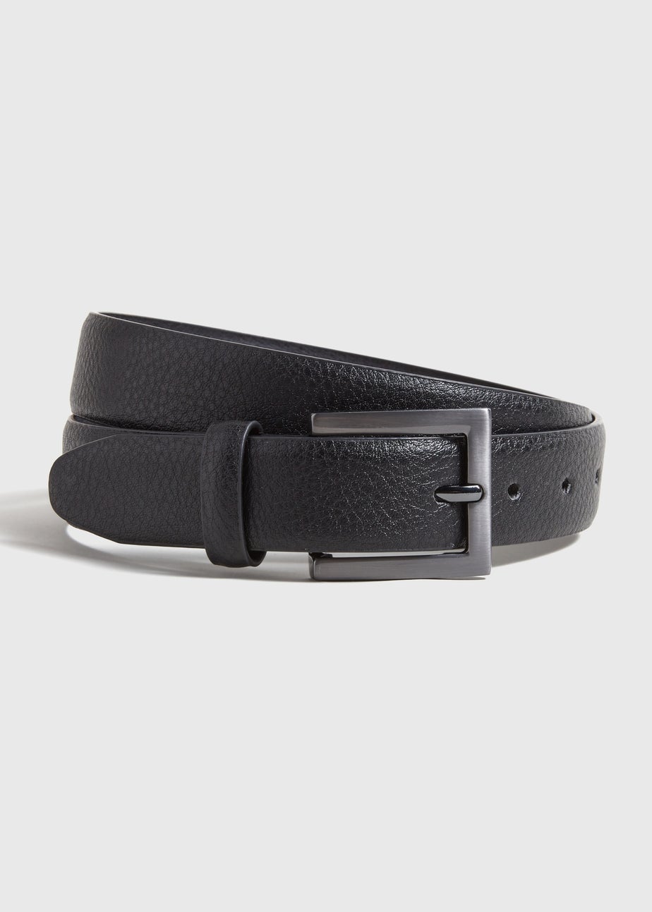 Black Grain Texture Smart Belt