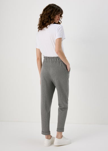 Et Vous Grey Pinstripe Ponte Joggers