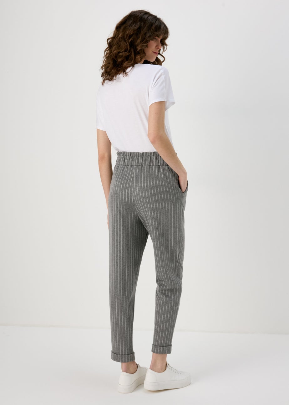 Et Vous Grey Pinstripe Ponte Joggers