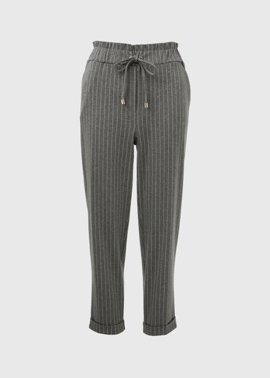Et Vous Grey Pinstripe Ponte Joggers
