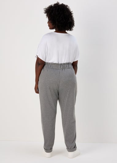 Et Vous Grey Pinstripe Ponte Joggers